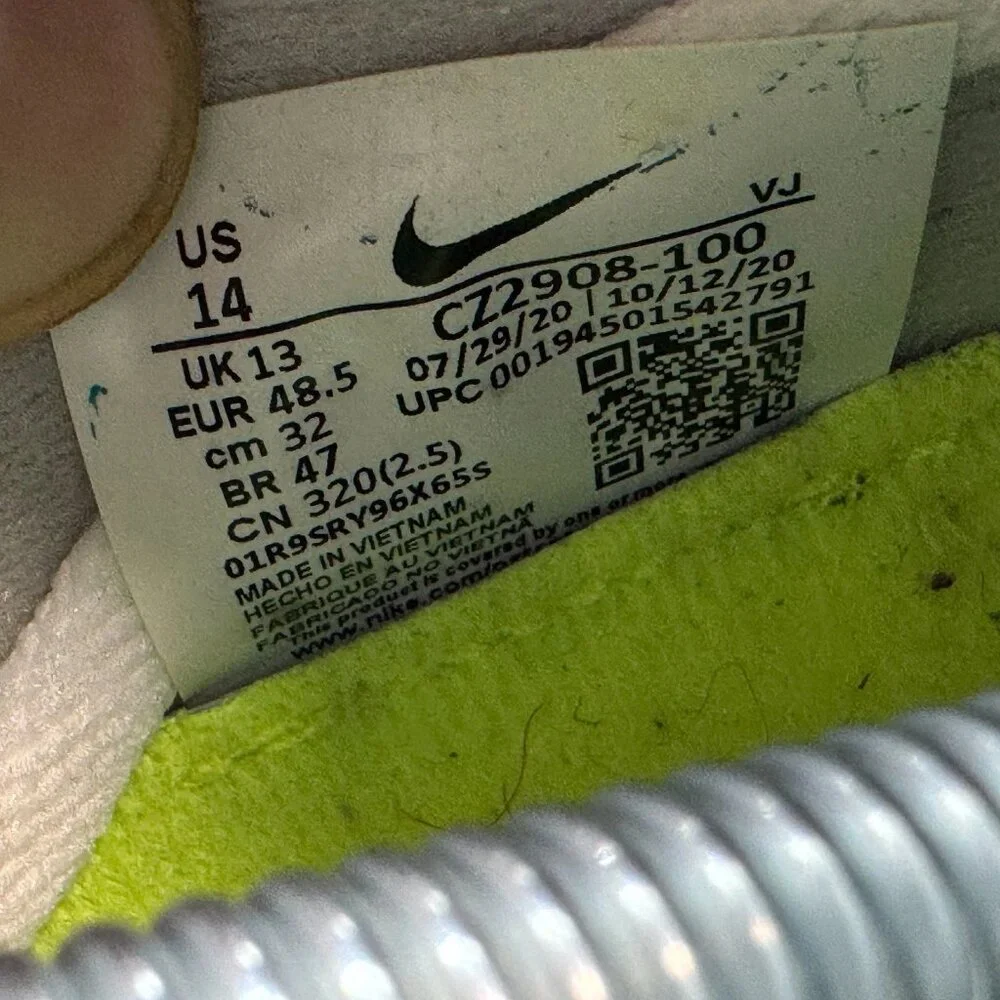 Size 14‎ Nike Air Max III Mens Spruce Hot Lime White Running Shoes CZ2908-100